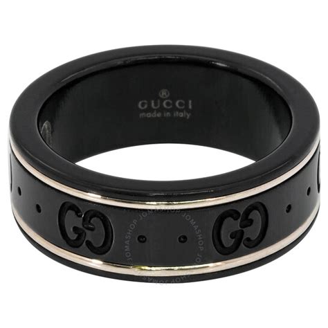 gucci icon thin band replica|Gucci Icon Black Synthetic Corundum and White Gold Thin Band.